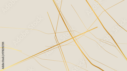 Gold Kintsugi crack pattern on whitish background
