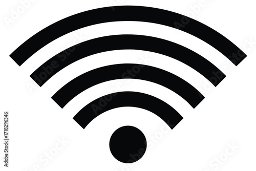 wi fi signal silhouette vector icon