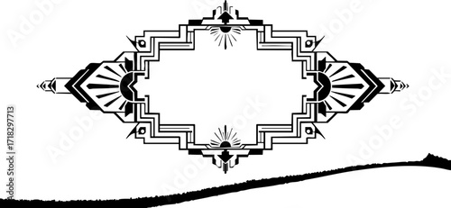 Картината върху платно Elegant Art Deco frame design adds vintage sophistication and luxury to invitati