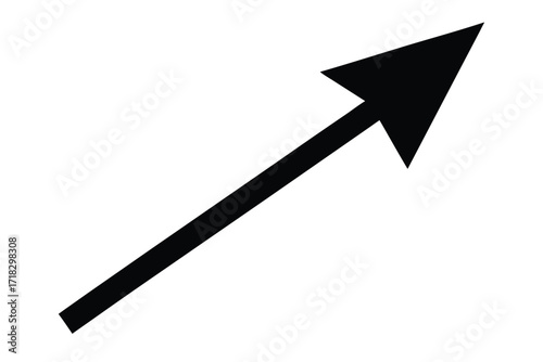 rising arrow vector icon silhouette