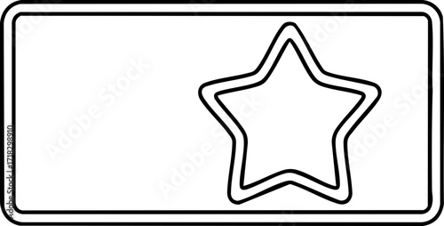 Modern minimalist design with a star icon, perfect for branding, logos, and highlighting key elements, conveying quality and excellence.