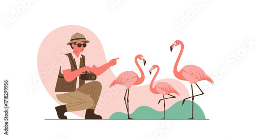 Photographer Captures Flamingos, Wildlife Adventure Focuses on Pink Aviary Subjects and Camera