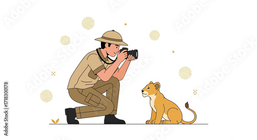 Photographer Captures Young Lion Cub in Natural Habitat, Unique Wildlife Photography