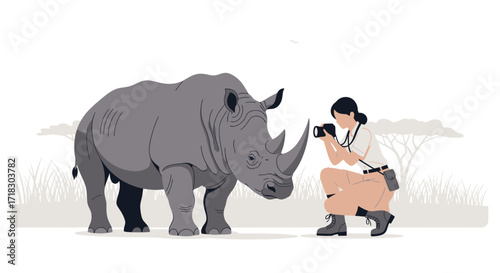 Photographer Captures African Rhinoceros While Documenting The Natural Wildlife