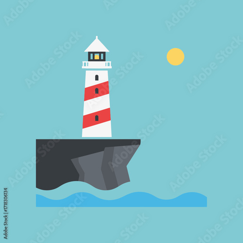 lighthouse on the sea