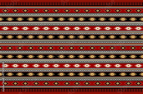 Very Detailed Gorgeous Texture Red And Gold Traditional Handmade Retro Weaving Rug Patterns