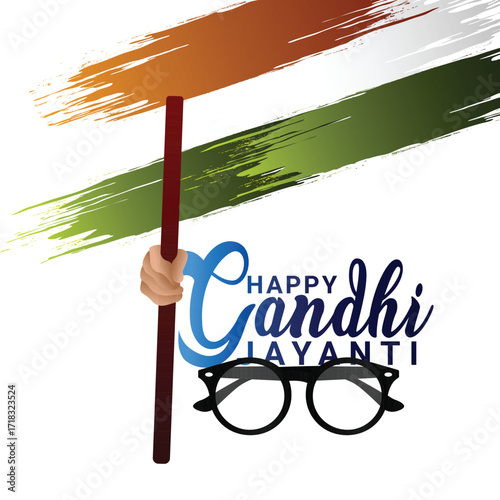 Hand drawn gandhi jayanti celebration design