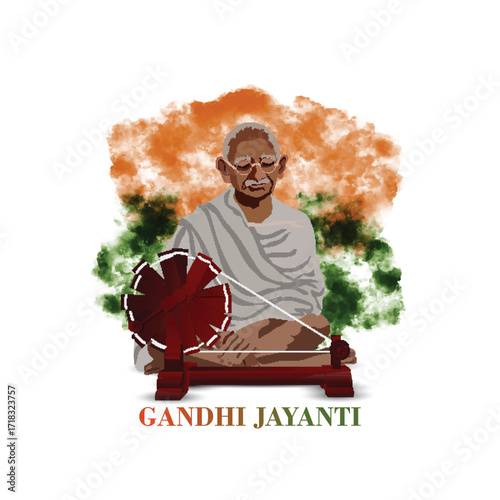 Mahatama gandhi jayanti celebration banner