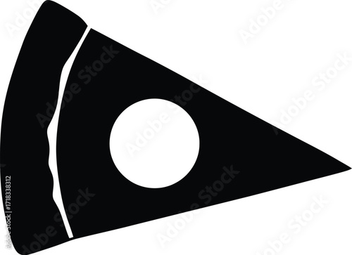 Pizza Slice with Pepperoni Silhouette

