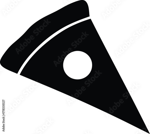 Pizza Slice with Pepperoni Silhouette

