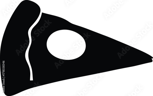 Pizza Slice with Pepperoni Silhouette

