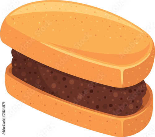 Japanese sweet biscuit with filling