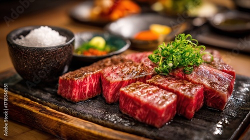 A5 Wagyu. High-Quality Marbled Beef Set Served in Takayama, Japan - Premium Bar-B-Q Experience