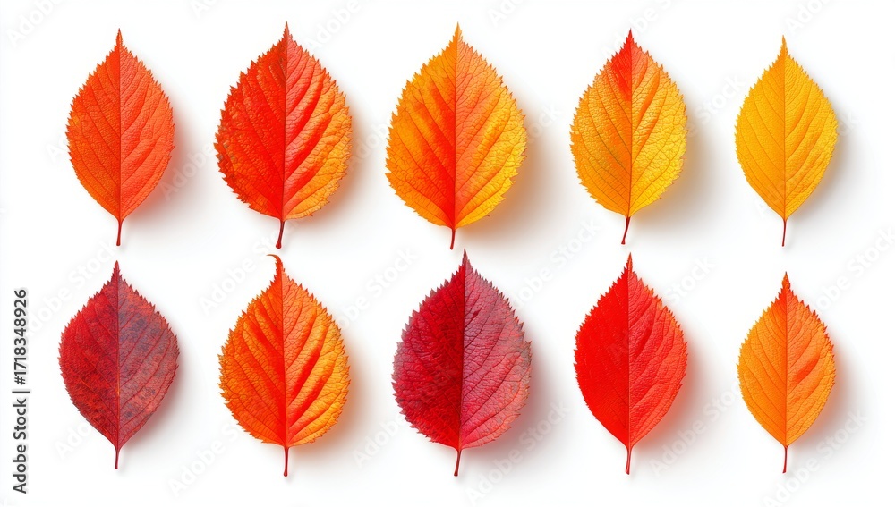 Obraz premium Matériel graphique de feuilles tombées, feuilles d'automne vives
