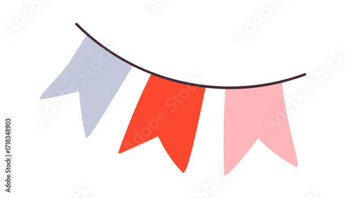 Colorful birthday flag garland decoration