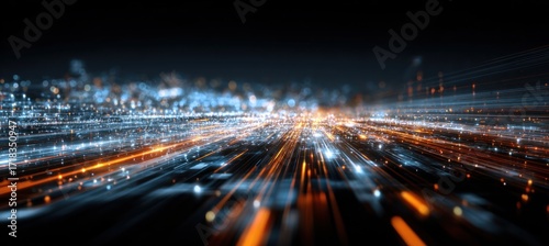 Abstract Digital Streams: A Symphony of Light and Data