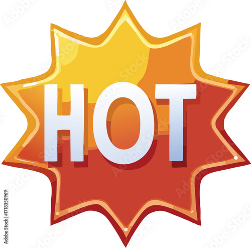Starburst Badge Template with Space for HOT Text