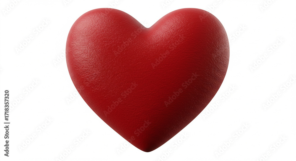 Fototapeta premium High-Resolution 3D Render of a Realistic Red Heart Shape, Perfect for Valentine's Day, Love, Romance, and Medical Concepts. This detailed image features a textured surface, offering a rich and vis...