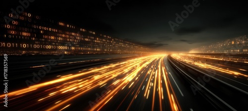 Digital Highway: A Night Drive Through Binary Code