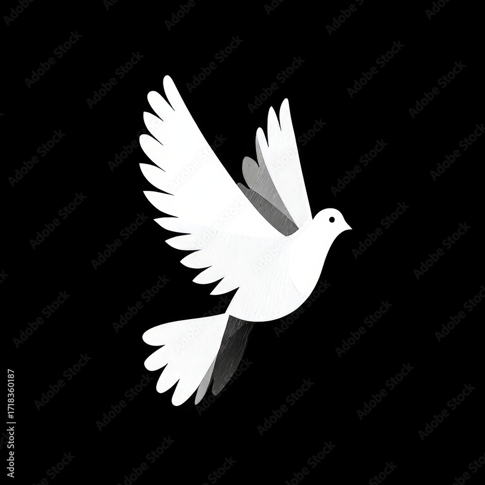 Obraz premium Logo design featuring a simple black and white bird soaring, in high resolution