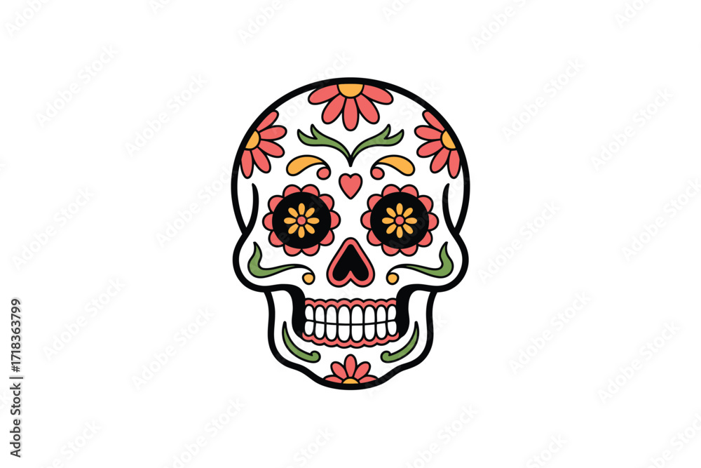 Fototapeta premium candy-skull-outlined-vector-illustration_xKpeG-maTraRYIVjhc9vZg_JszYI9dASHmfV3Z9Ci9gRA.eps