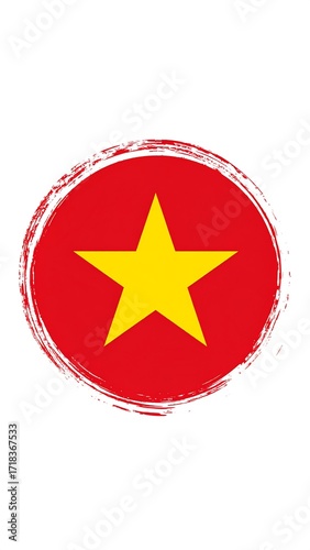 Red circle with yellow star