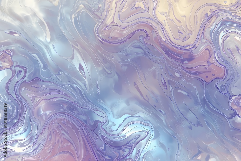 Fototapeta premium Hypnotic Fractal Glass Gradient Texture with Abstract Light Play