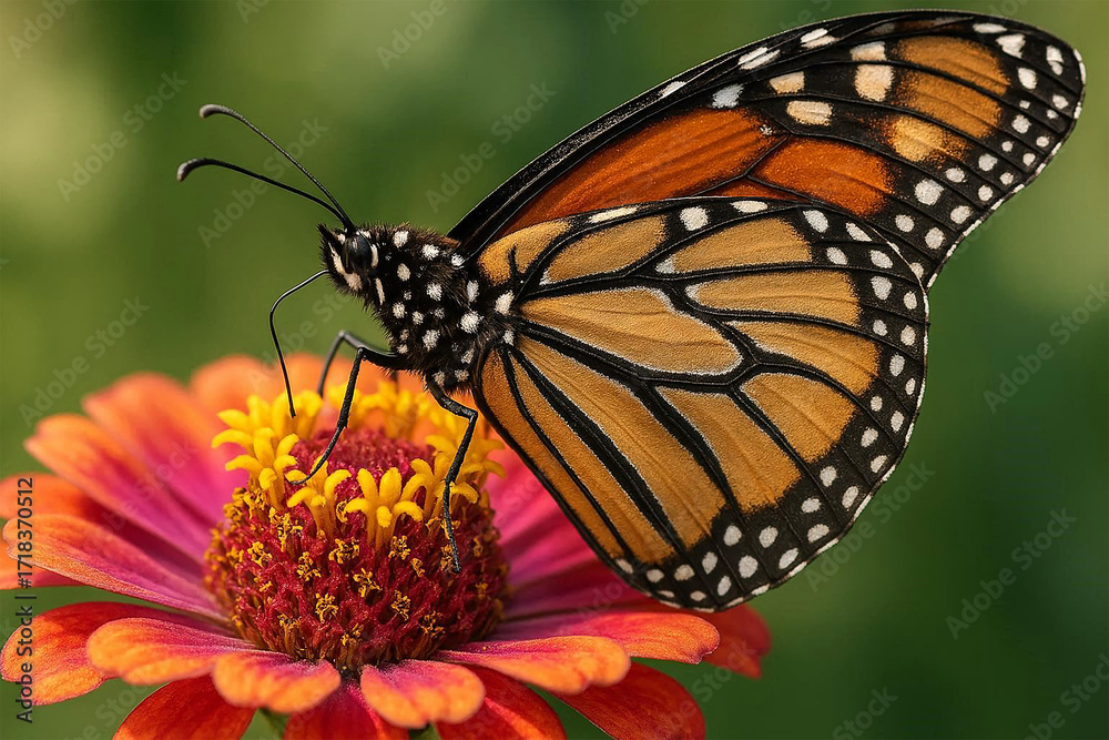 Fototapeta premium butterfly on a flower