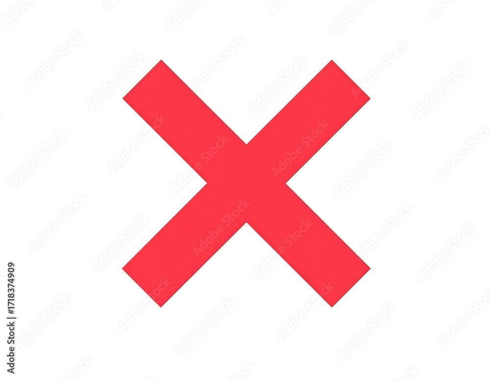 Obraz premium Red cross symbol on white