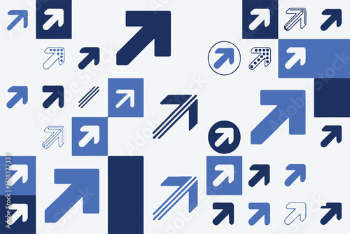 abstract geometric arrow vector pack navigation direction symbols for web mobile ui