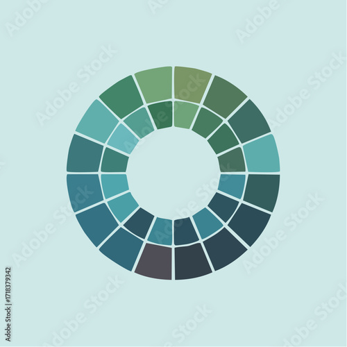 handmade enso circle mosaic with chipped tesserae