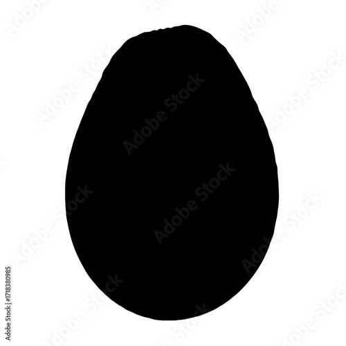 Silhouette of a single avocado fruit against a white background showcasing its unique shape and smooth texture for healthy eating concepts