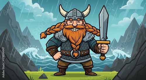 Viking warrior illustration