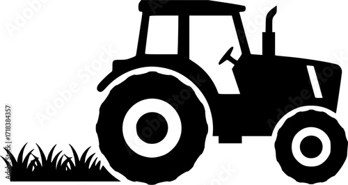 ngi1139 NewGraphicIcon ngi - Bauernhof / Ackerbau - Traktor Symbol . english - tractor icon . farming / agriculture . DIN A4 xxl g10349