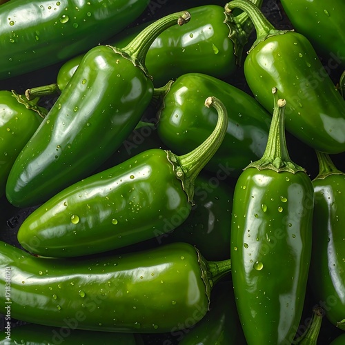 Fresh green jalape?os