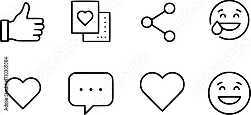 like and dislike icons