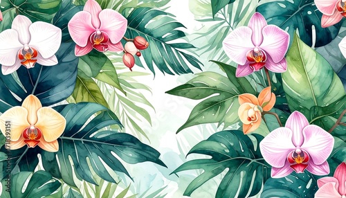 Tropical orchid floral design