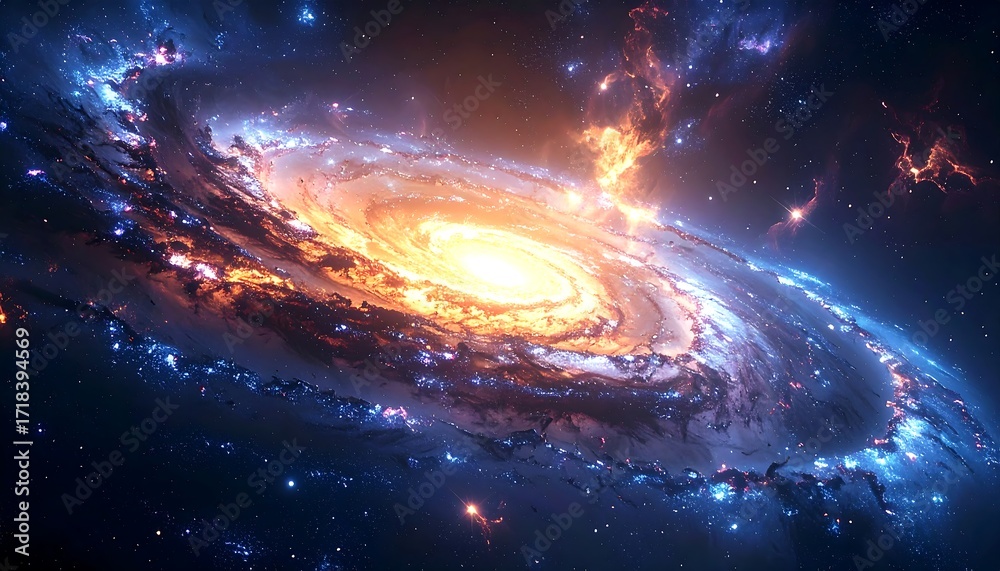 Obraz premium Cosmic spiral galaxy (1)