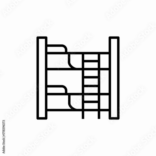 bunk bed icon sign vector