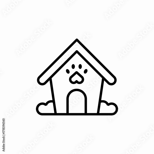 dog house icon sign vector