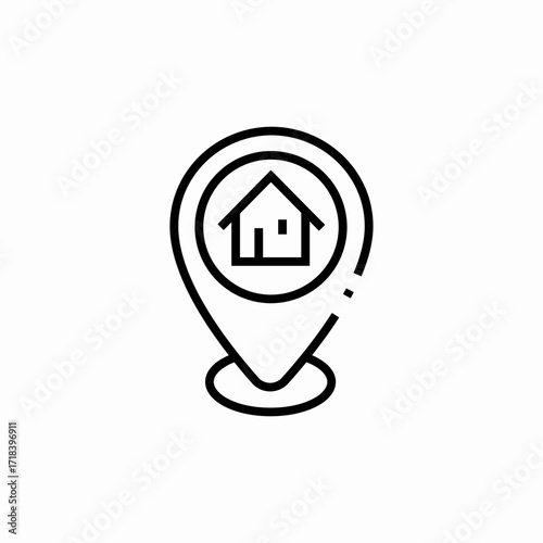 house location icon sign vector