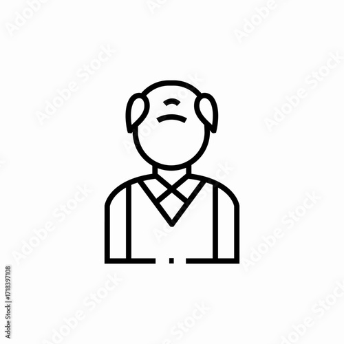 old man grandpa icon sign vector