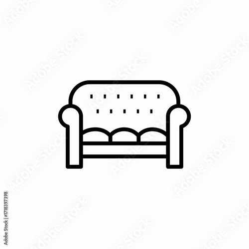 sofa seat icon sign vector