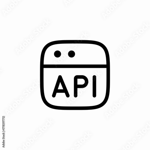 website api icon sign vector
