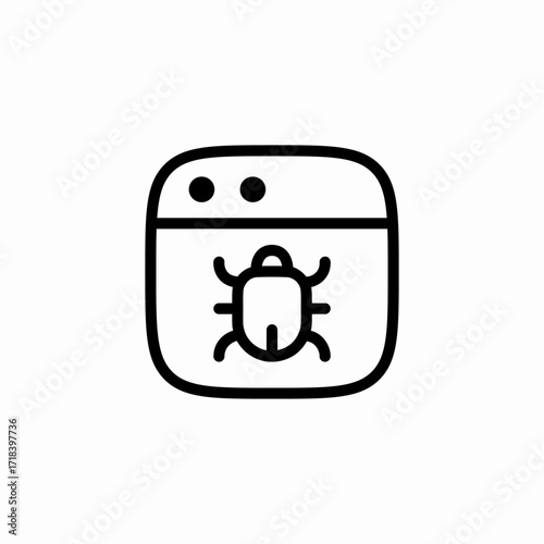 website bug icon sign vector