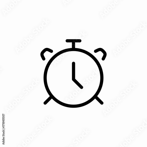 alarm clock icon sign vector