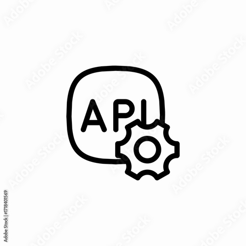 api settings icon sign vector