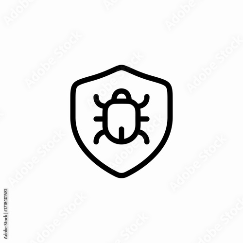 antivirus protection icon sign vector