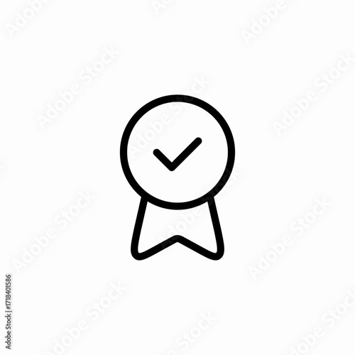 award badge check mark icon sign vector