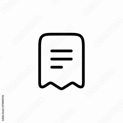 bill check icon sign vector